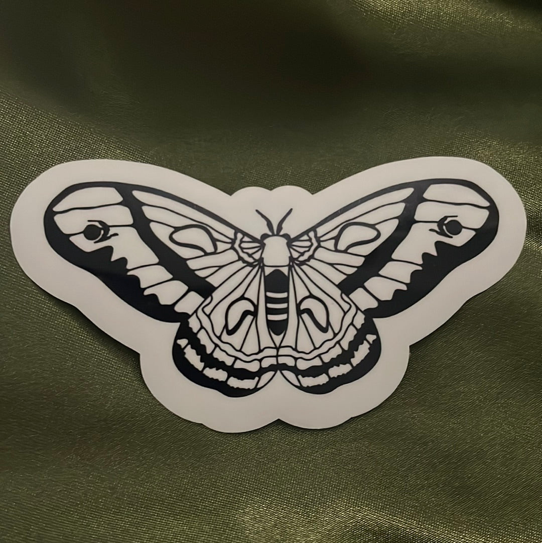 Moth - B&W | Sticker