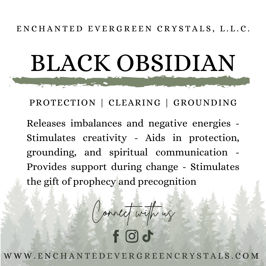 Obsidian Ring with Triquetra | Sterling Silver | Size - 5.75 | A45