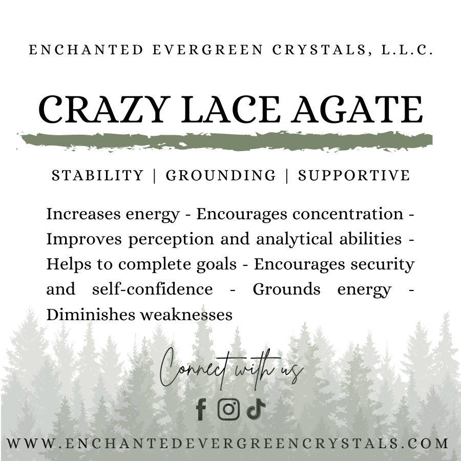 Crazy Lace Agate Ring | Sterling Silver | Size - 6.75 | A50