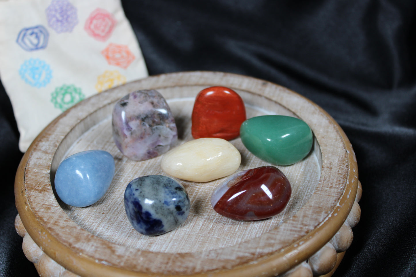 Tumble Chakra Set with Pouch | Seven Tumbles