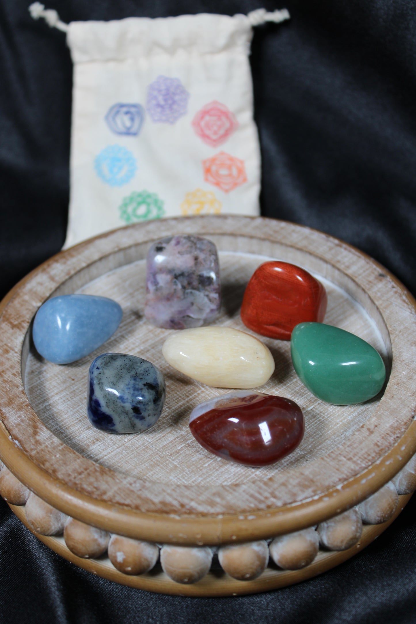 Tumble Chakra Set with Pouch | Seven Tumbles