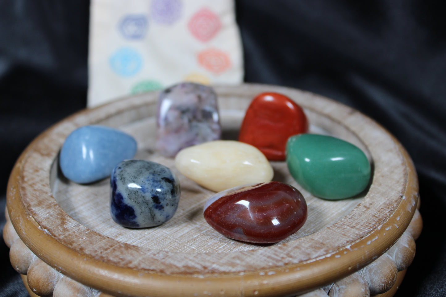 Tumble Chakra Set with Pouch | Seven Tumbles