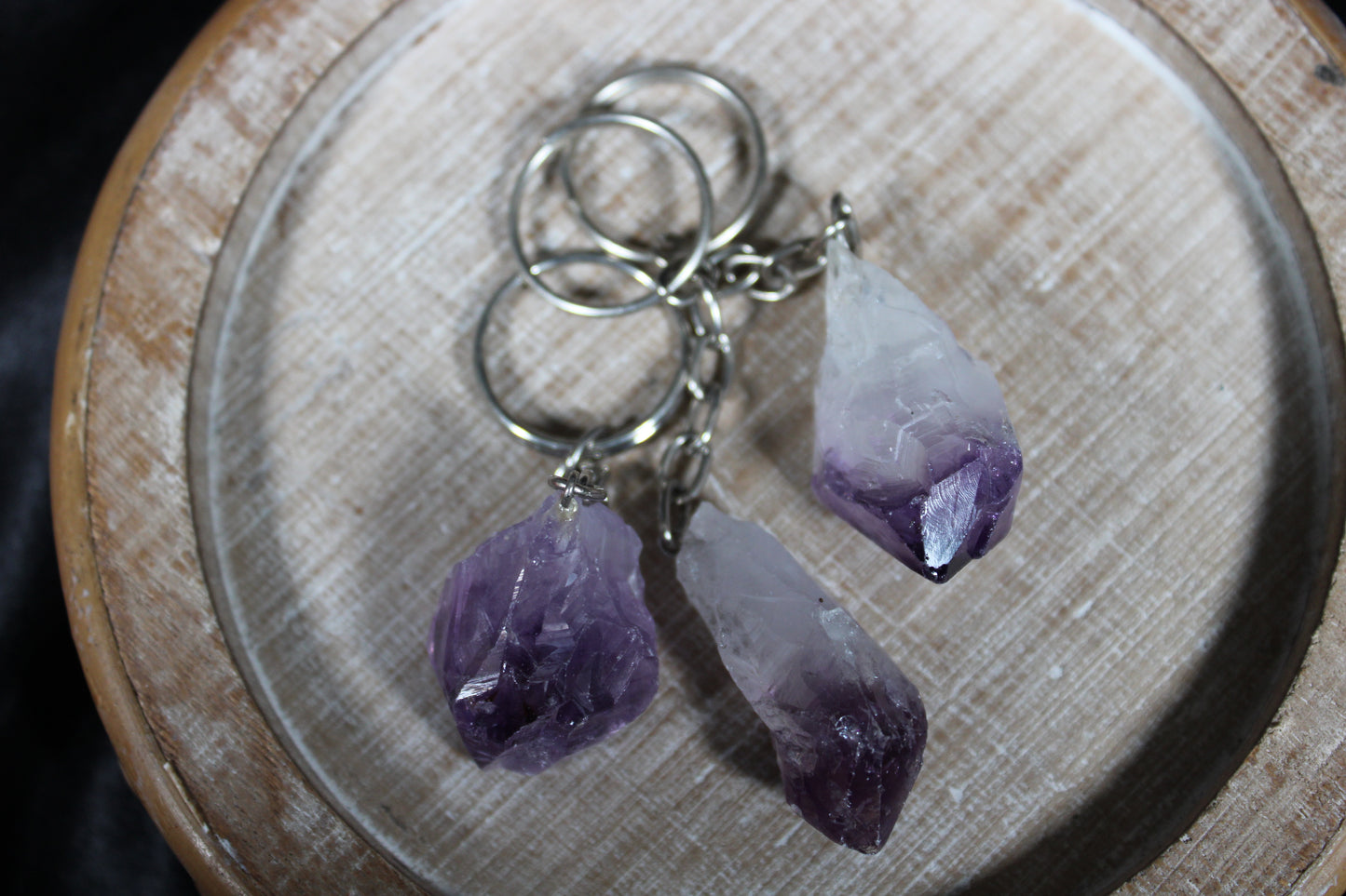 Amethyst Point Keychain