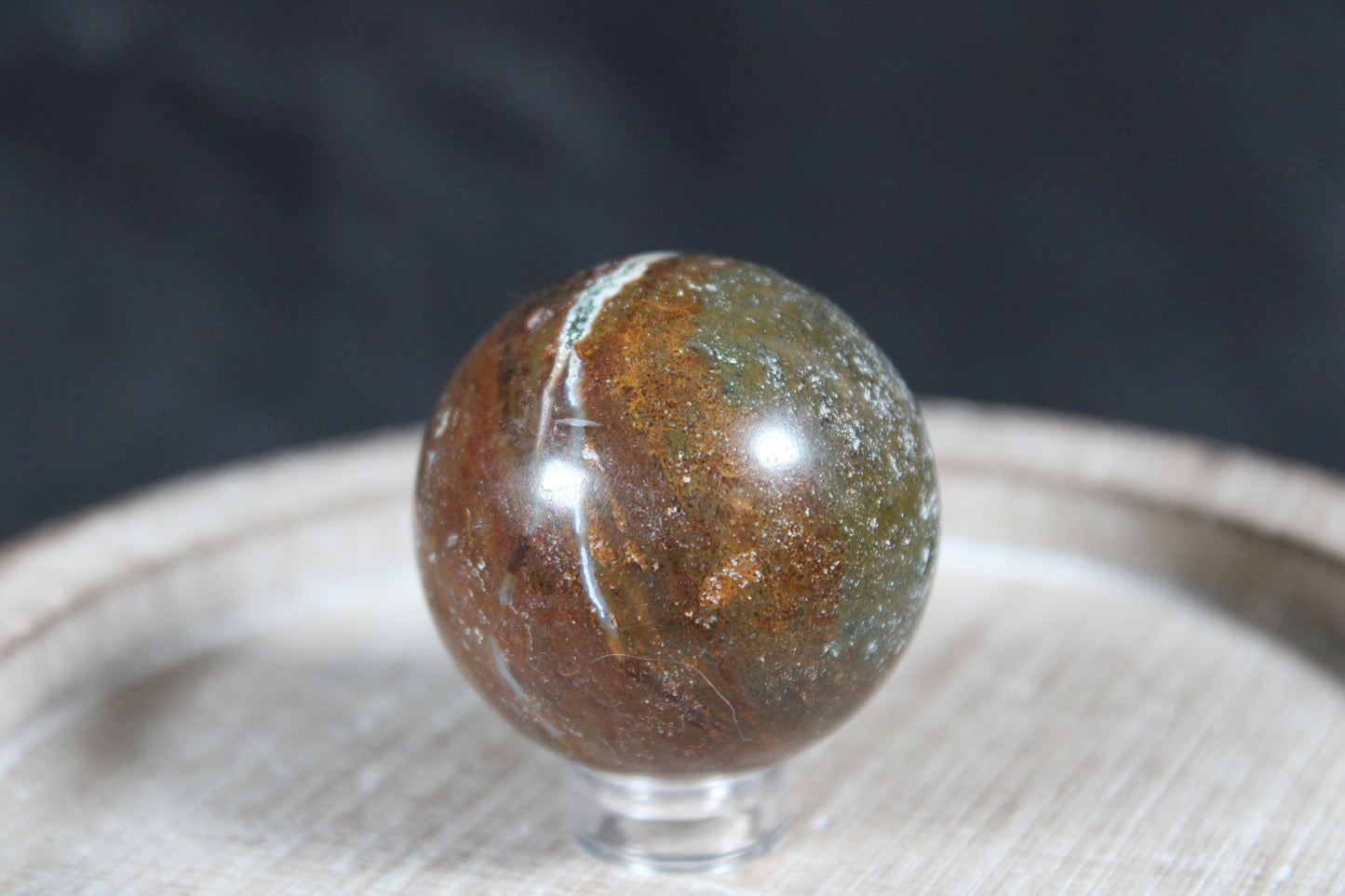 Red Moss Agate Sphere | B14