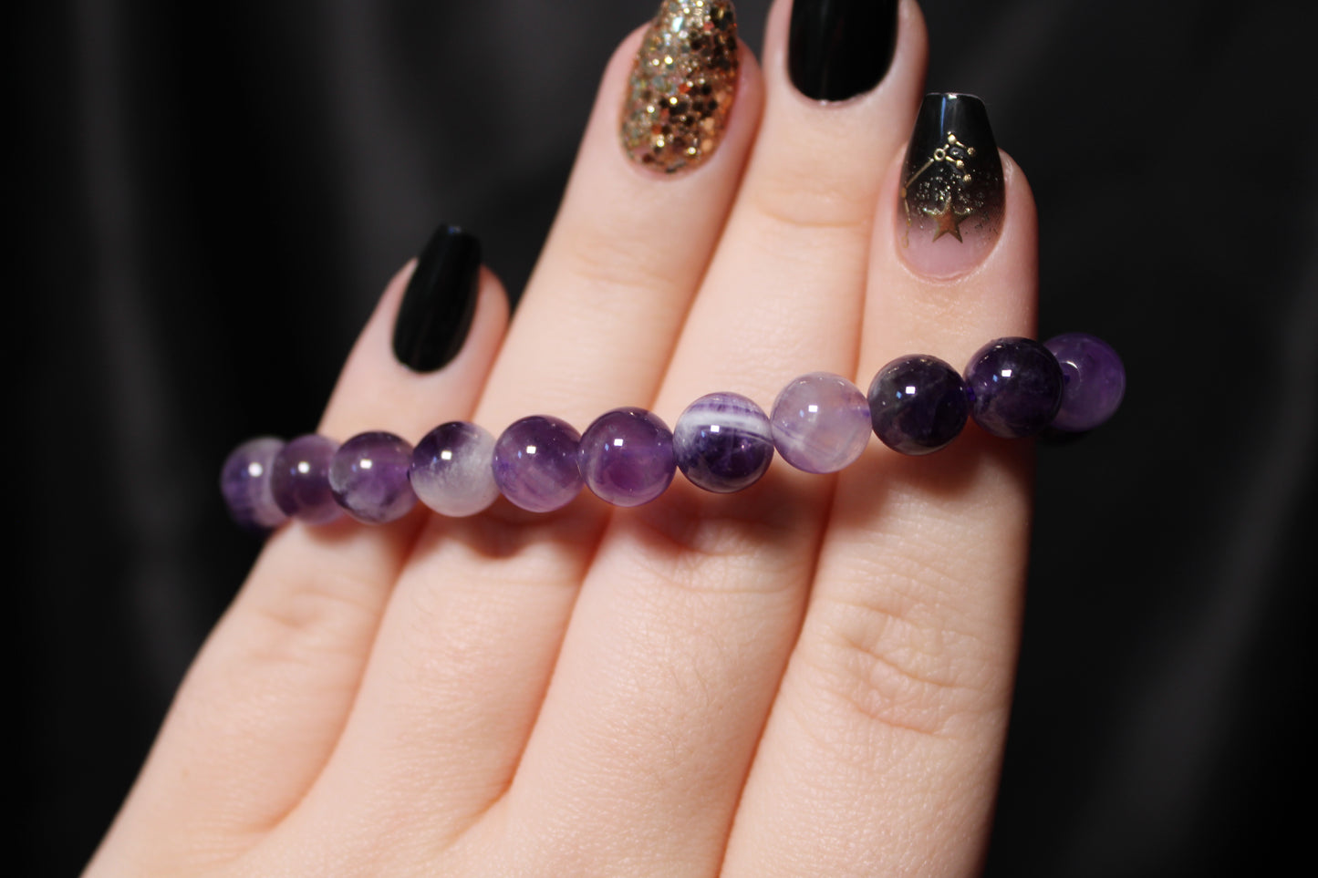 Chevron Amethyst | 8mm | Bracelet