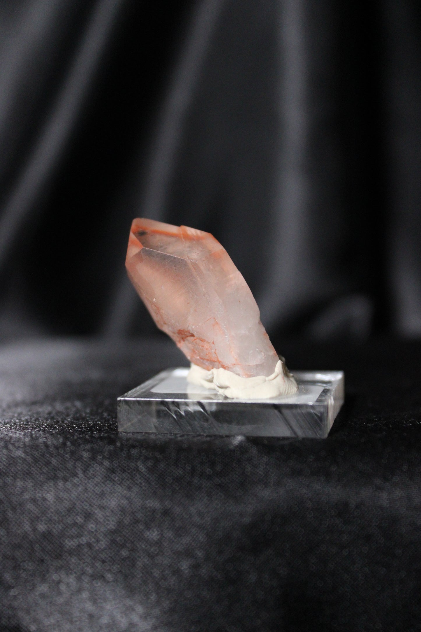 Hematite Lemurian Quartz Specimen | Zambia | G16 w/stand