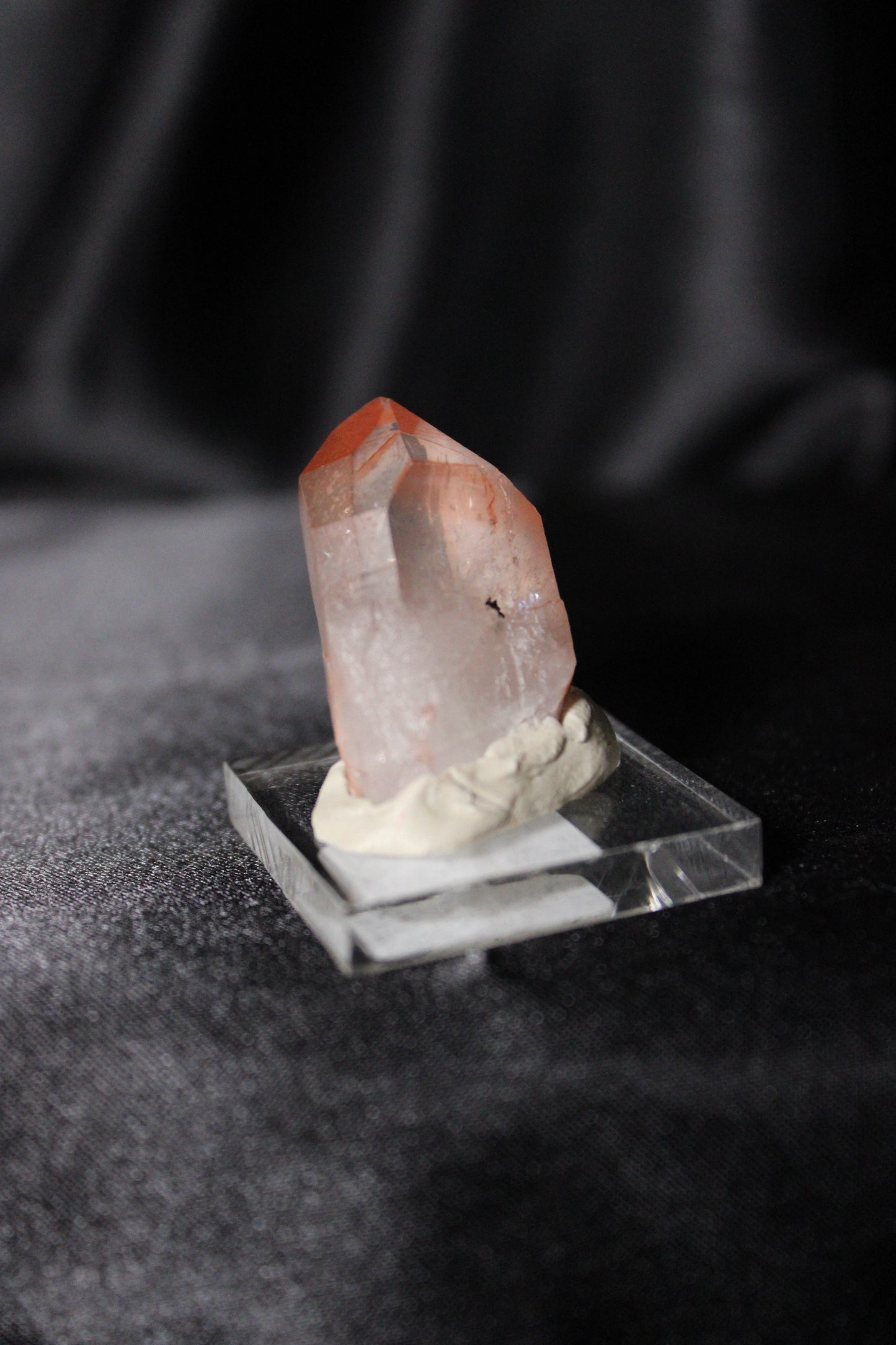 Hematite Lemurian Quartz Specimen | Zambia | G16 w/stand
