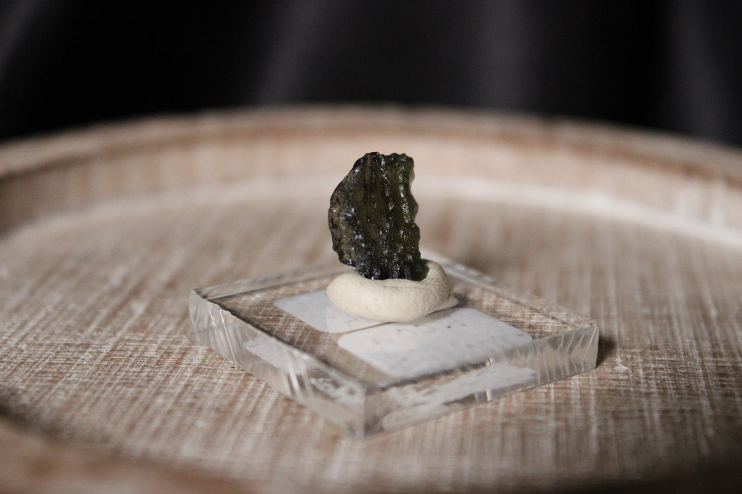 Moldavite Specimen on Stand | C44