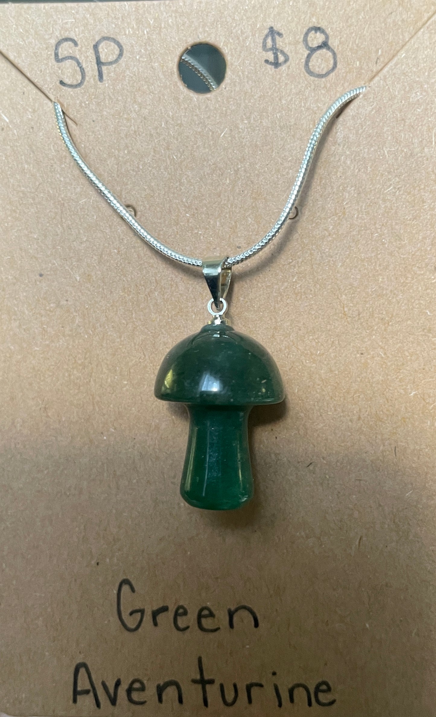Green Aventurine | Mushroom Necklace