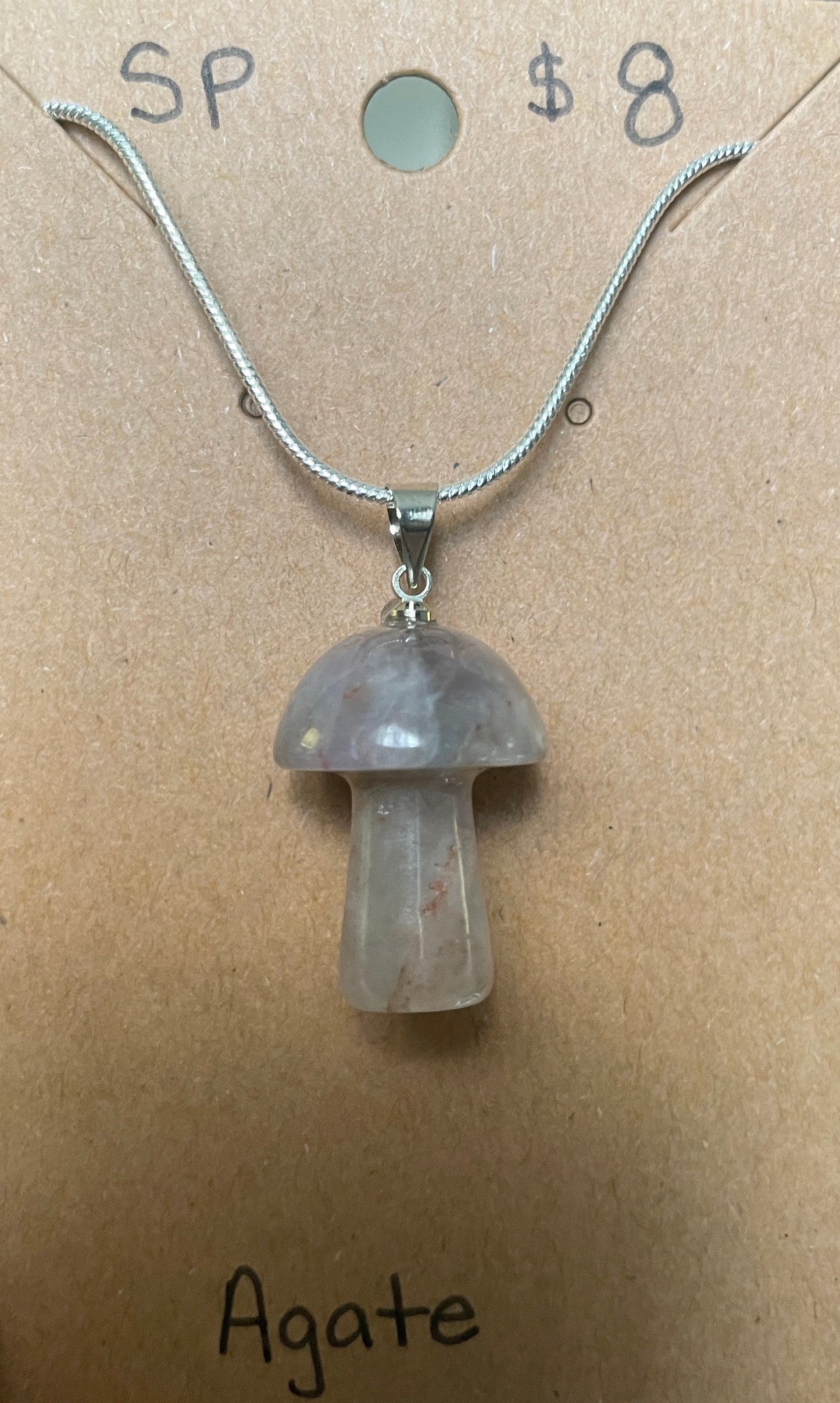 Agate | Mushroom Necklace