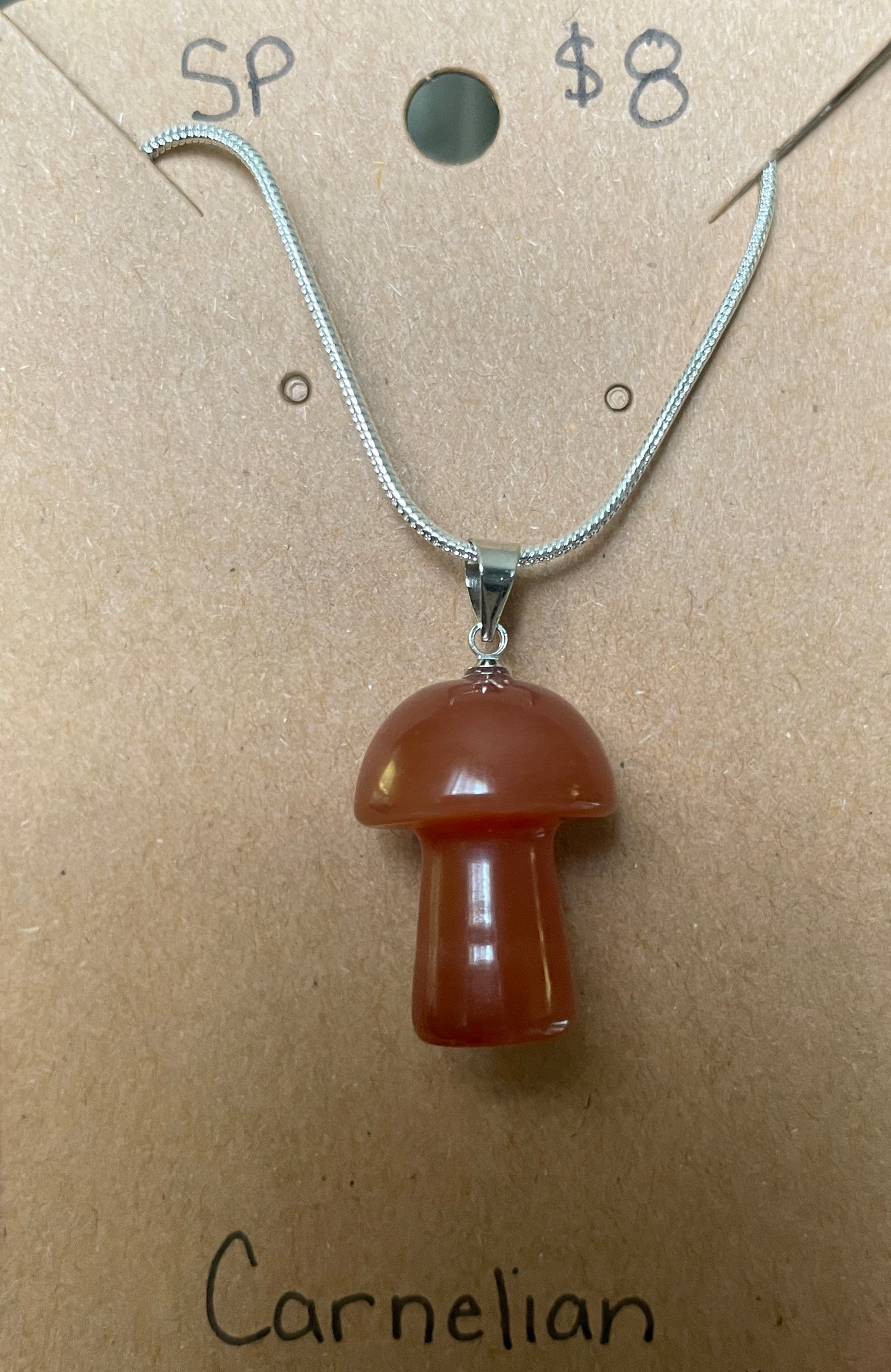 Carnelian | Mushroom Necklace