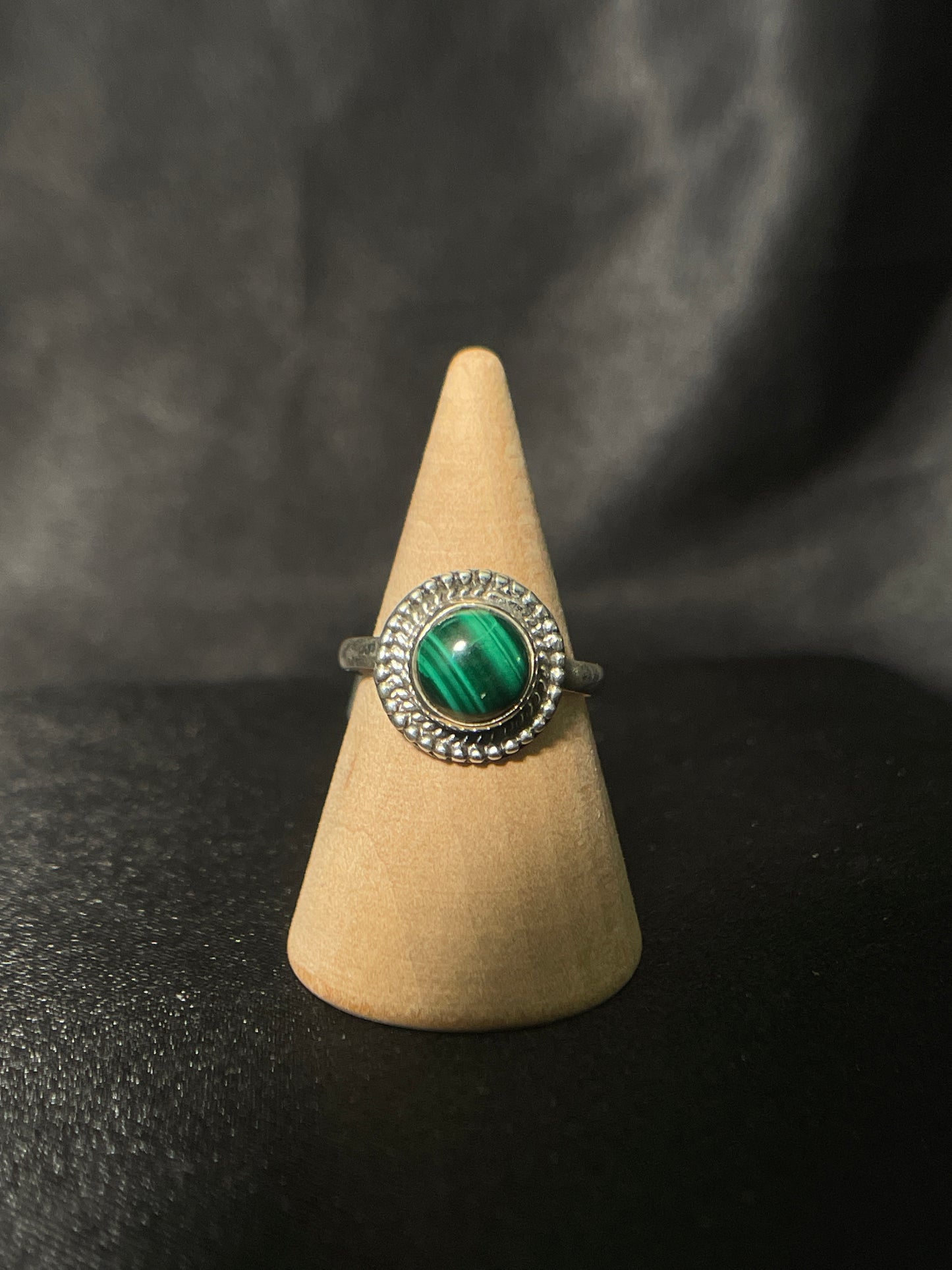 Malachite Ring | Sterling Silver | Size - 4.75 | A30