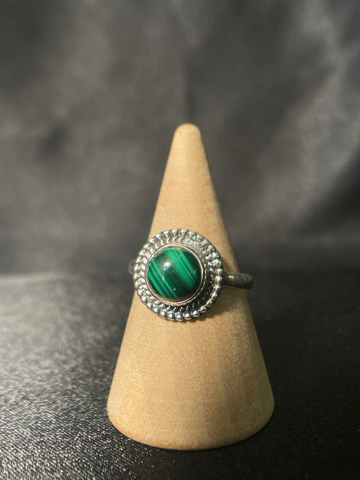 Malachite Ring | Sterling Silver | Size - 4.75 | A30