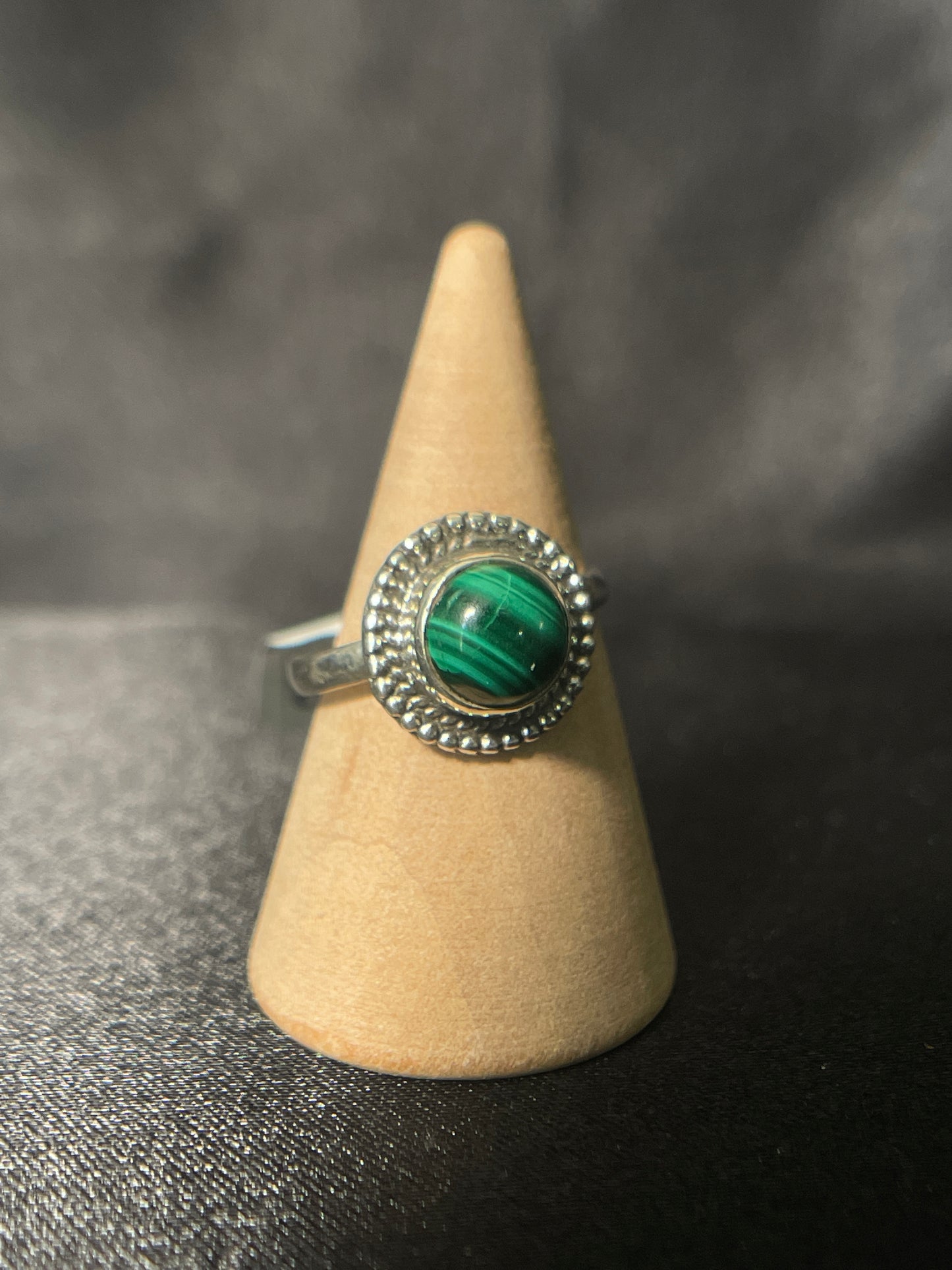 Malachite Ring | Sterling Silver | Size - 4.75 | A30