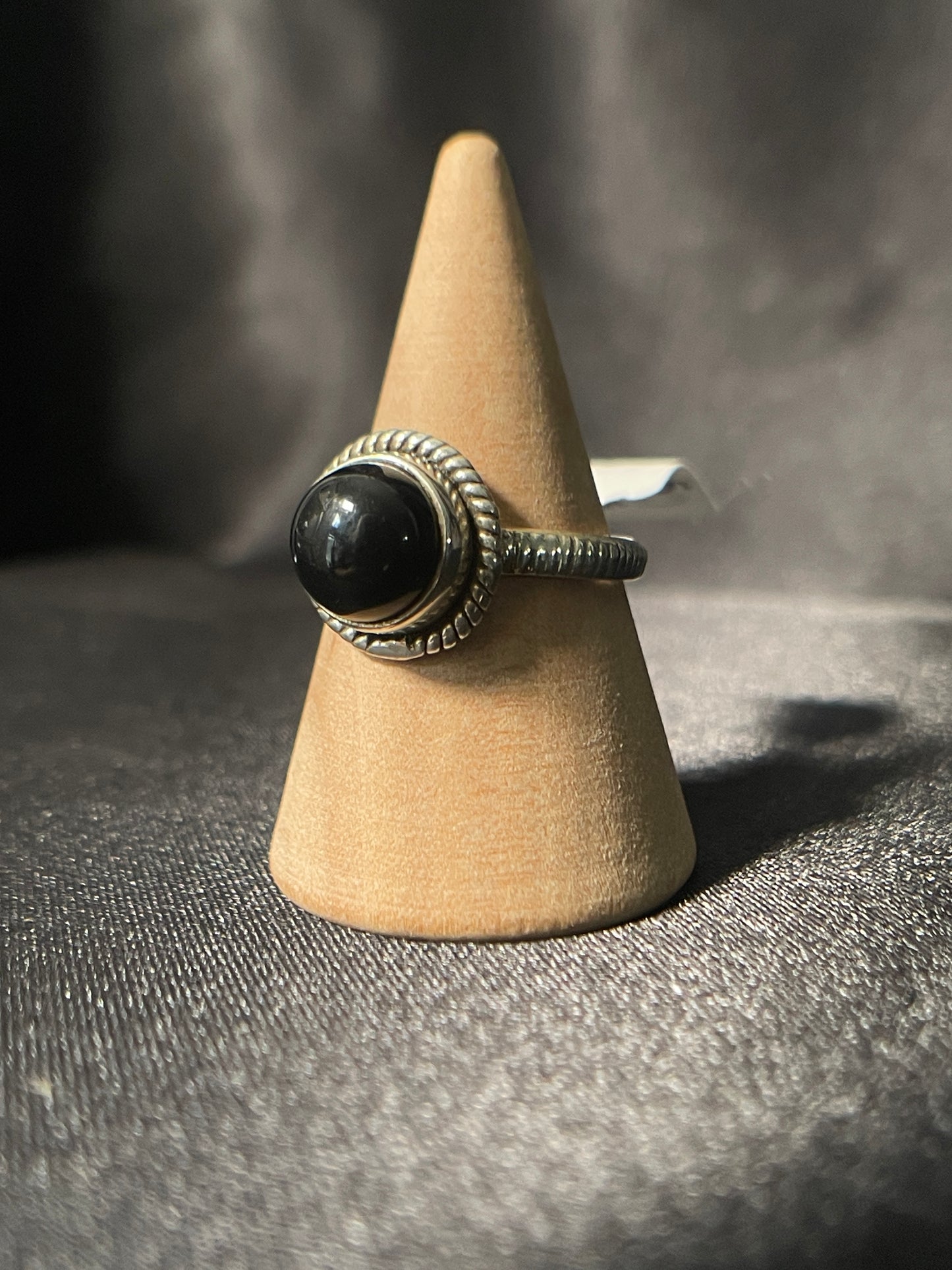 Obsidian Ring | Sterling Silver | Size - 5.75 | B25