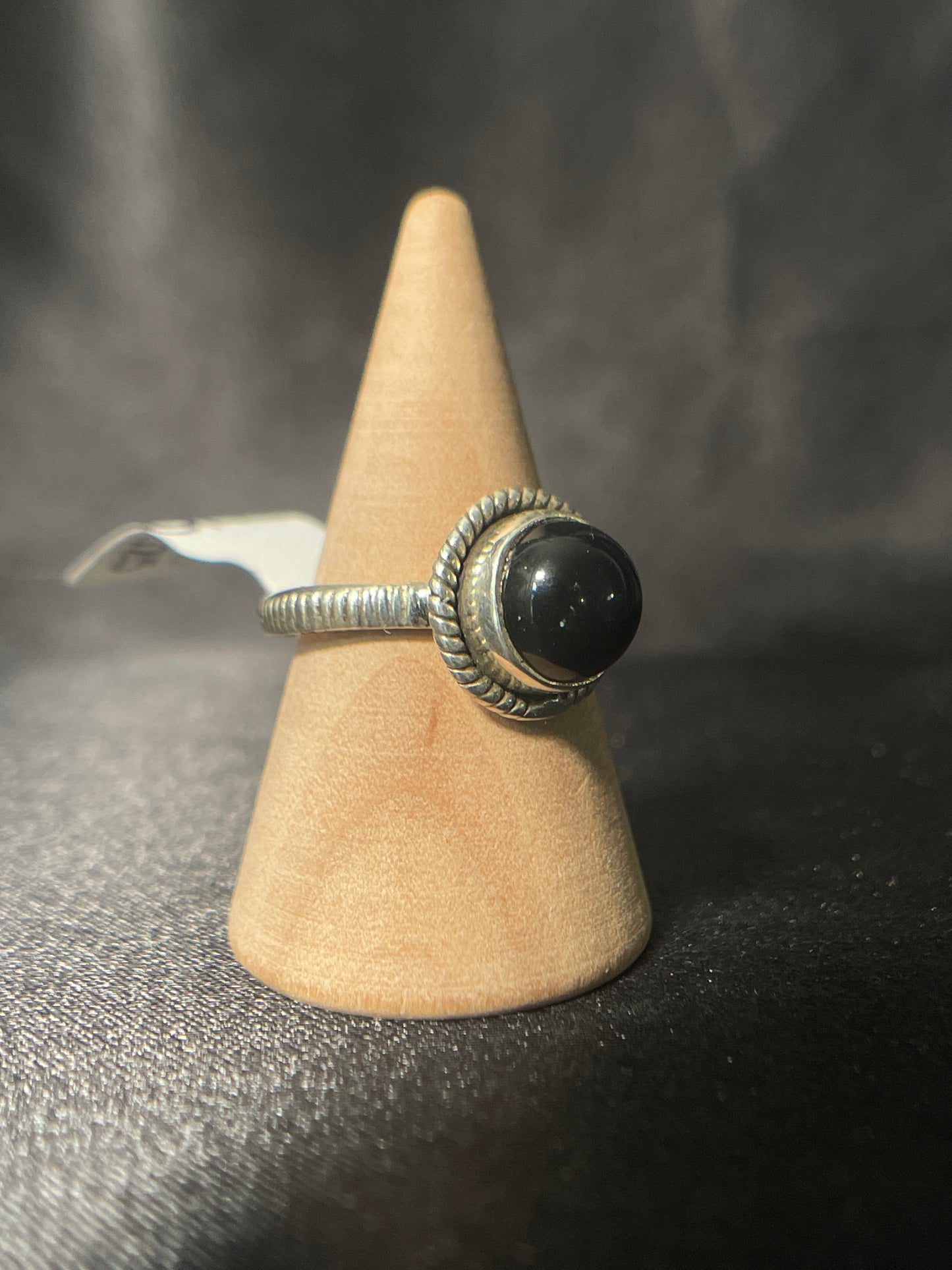 Obsidian Ring | Sterling Silver | Size - 5.75 | B25