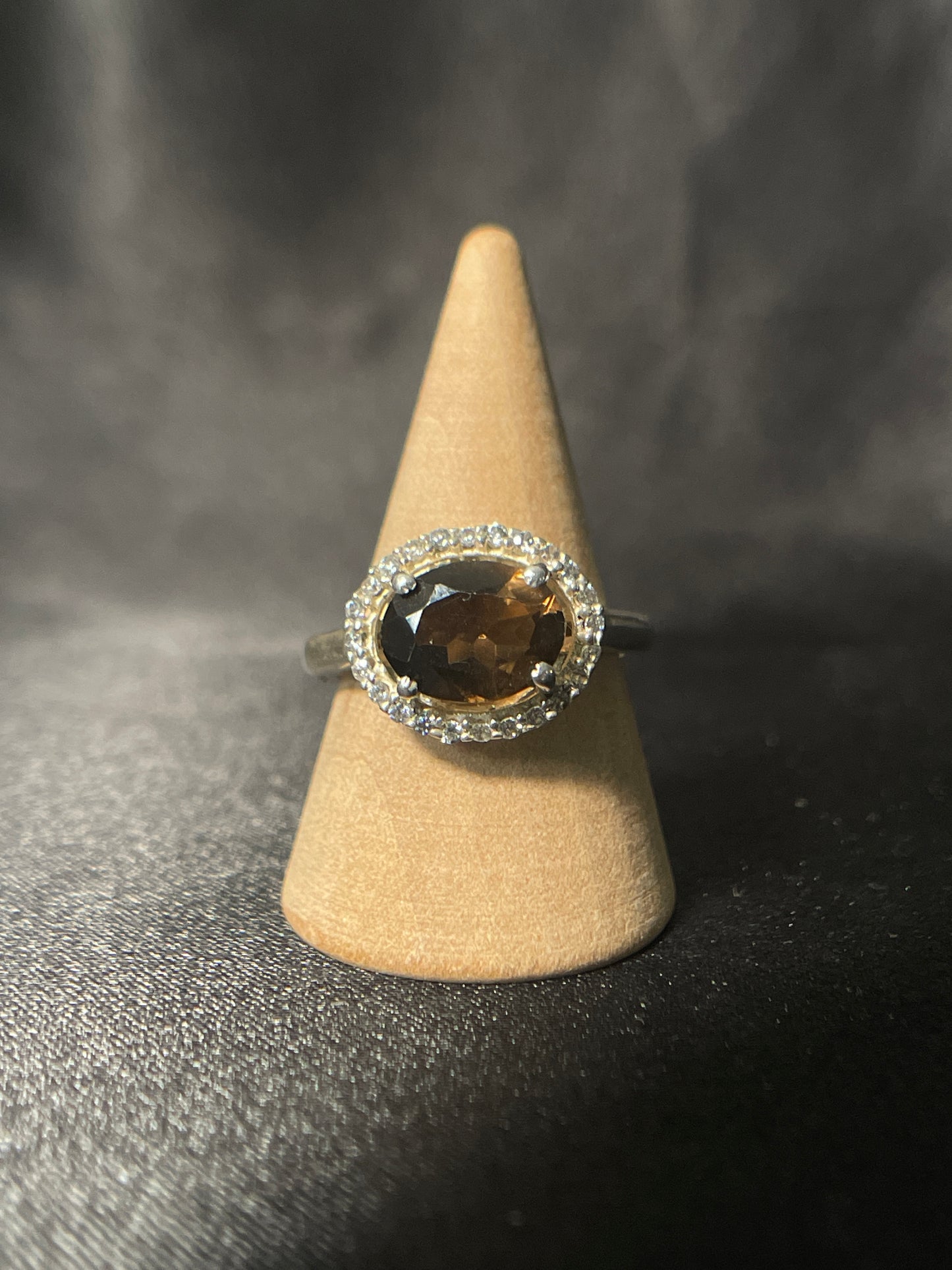 Smoky Quartz Ring | Sterling Silver | Size - 6.5 | A55