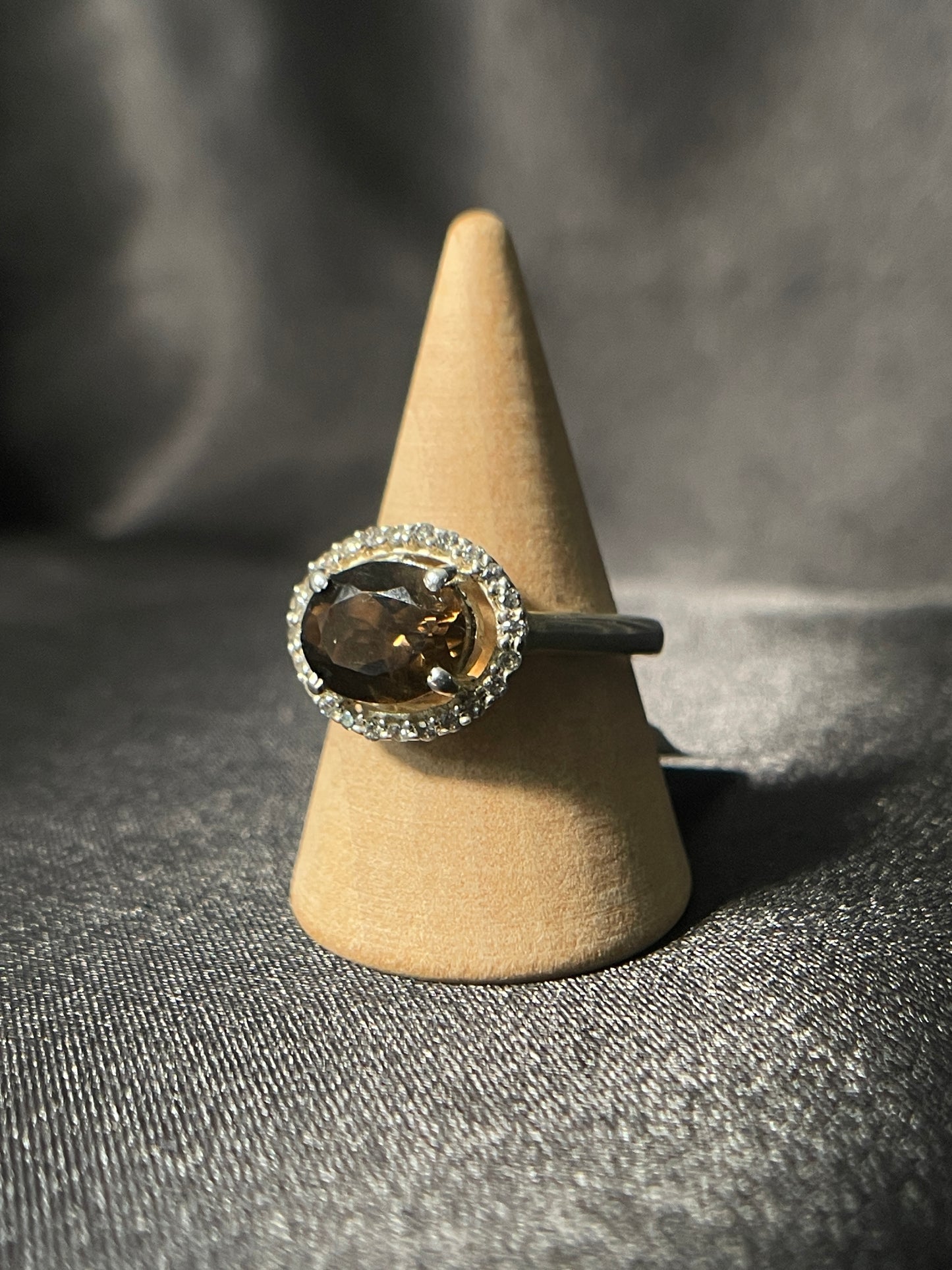 Smoky Quartz Ring | Sterling Silver | Size - 6.5 | A55