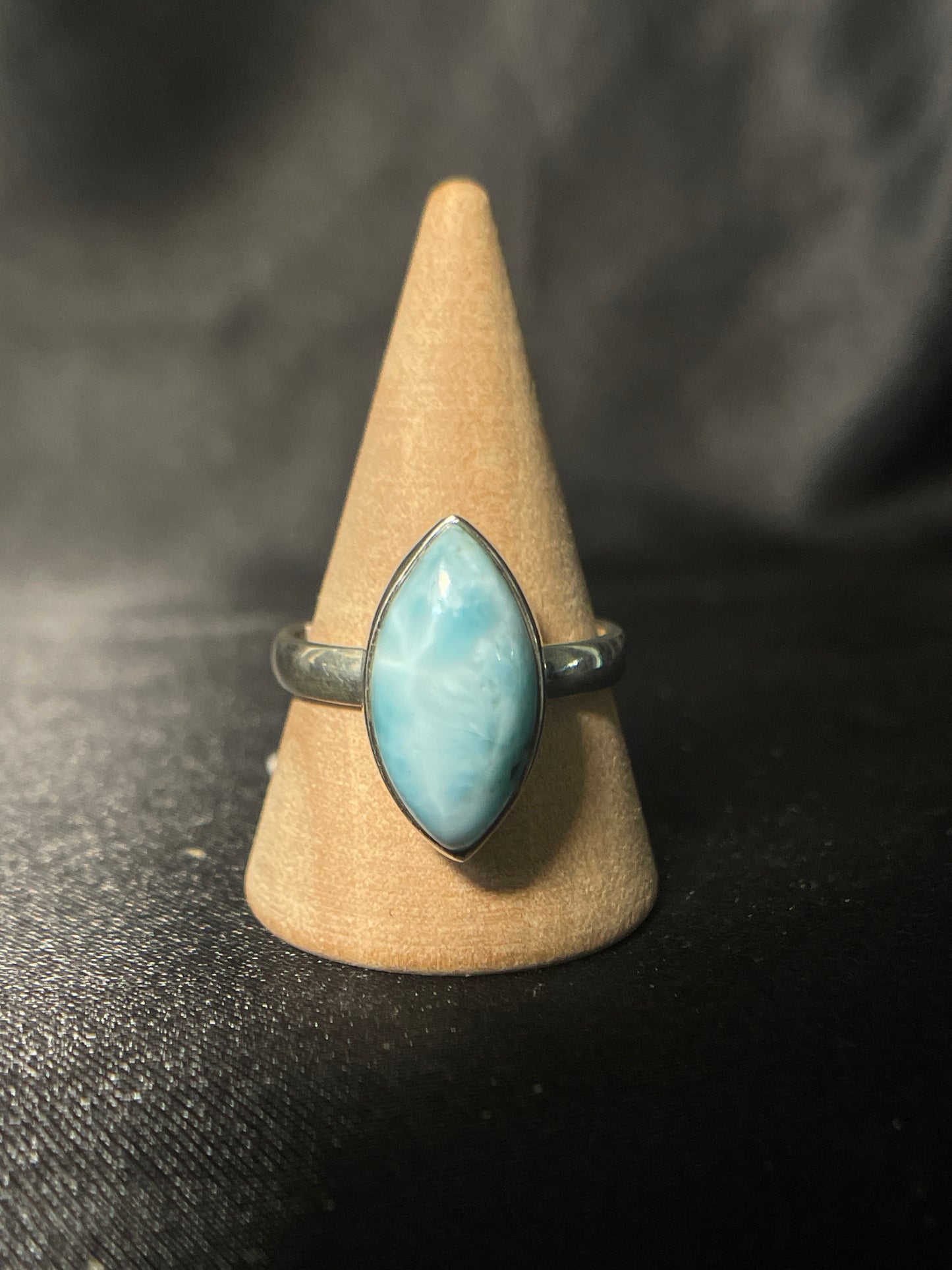 Larimar Ring | Sterling Silver | Size -7.5| A60