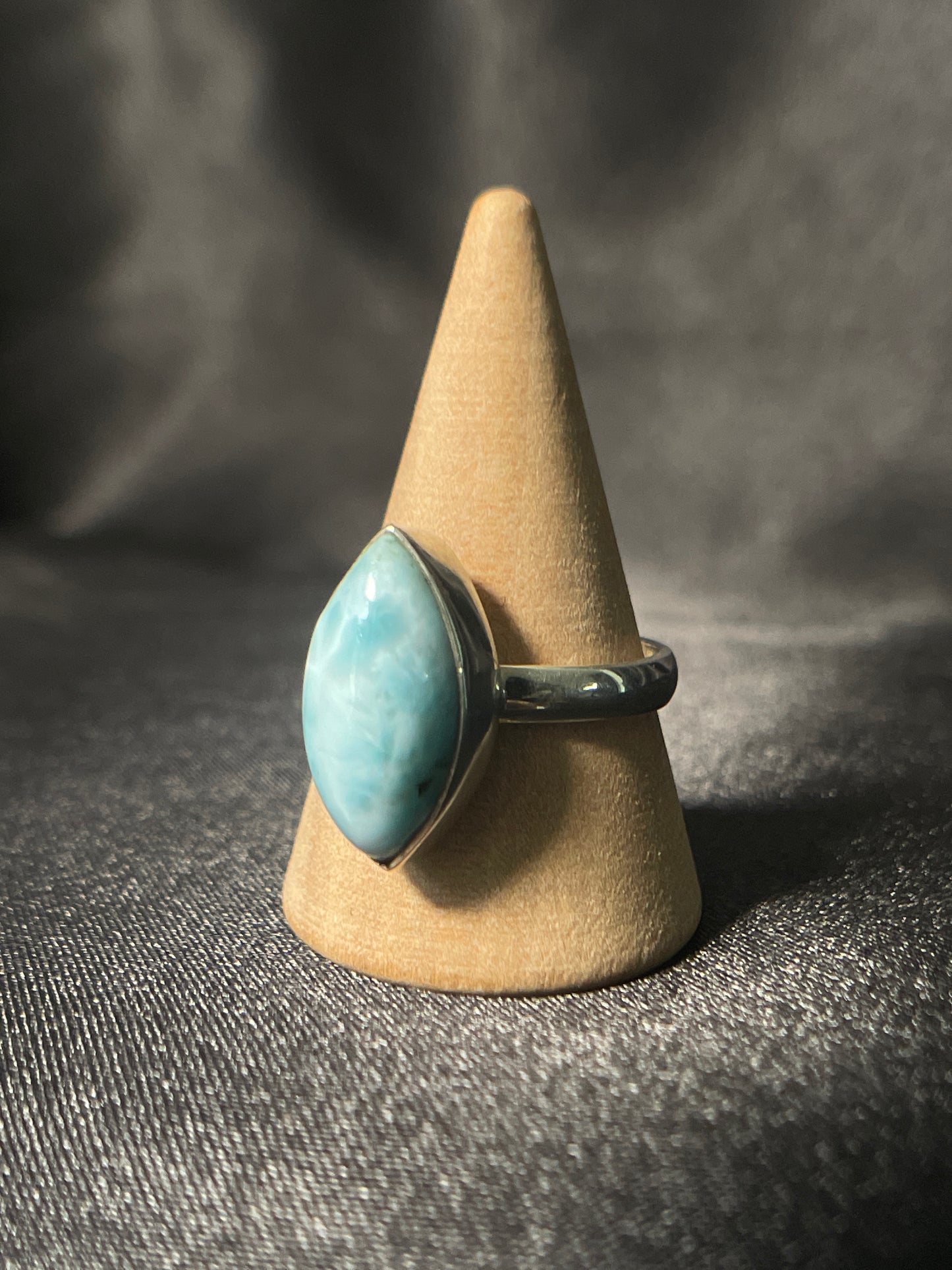 Larimar Ring | Sterling Silver | Size -7.5| A60