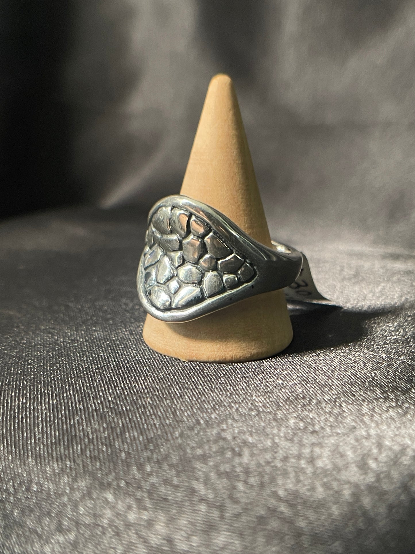 Snake Print Ring | Hollow Sterling Silver | Size - 9 | A30