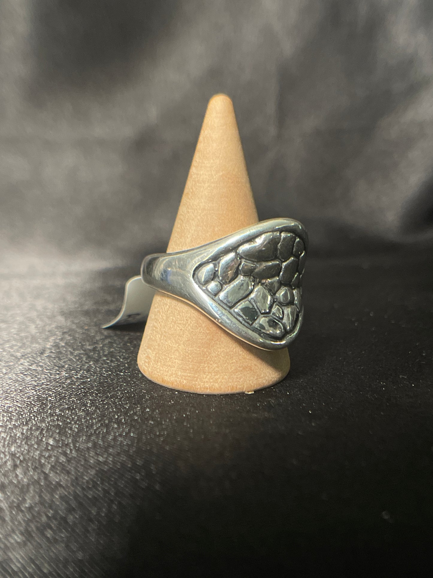 Snake Print Ring | Hollow Sterling Silver | Size - 9 | A30