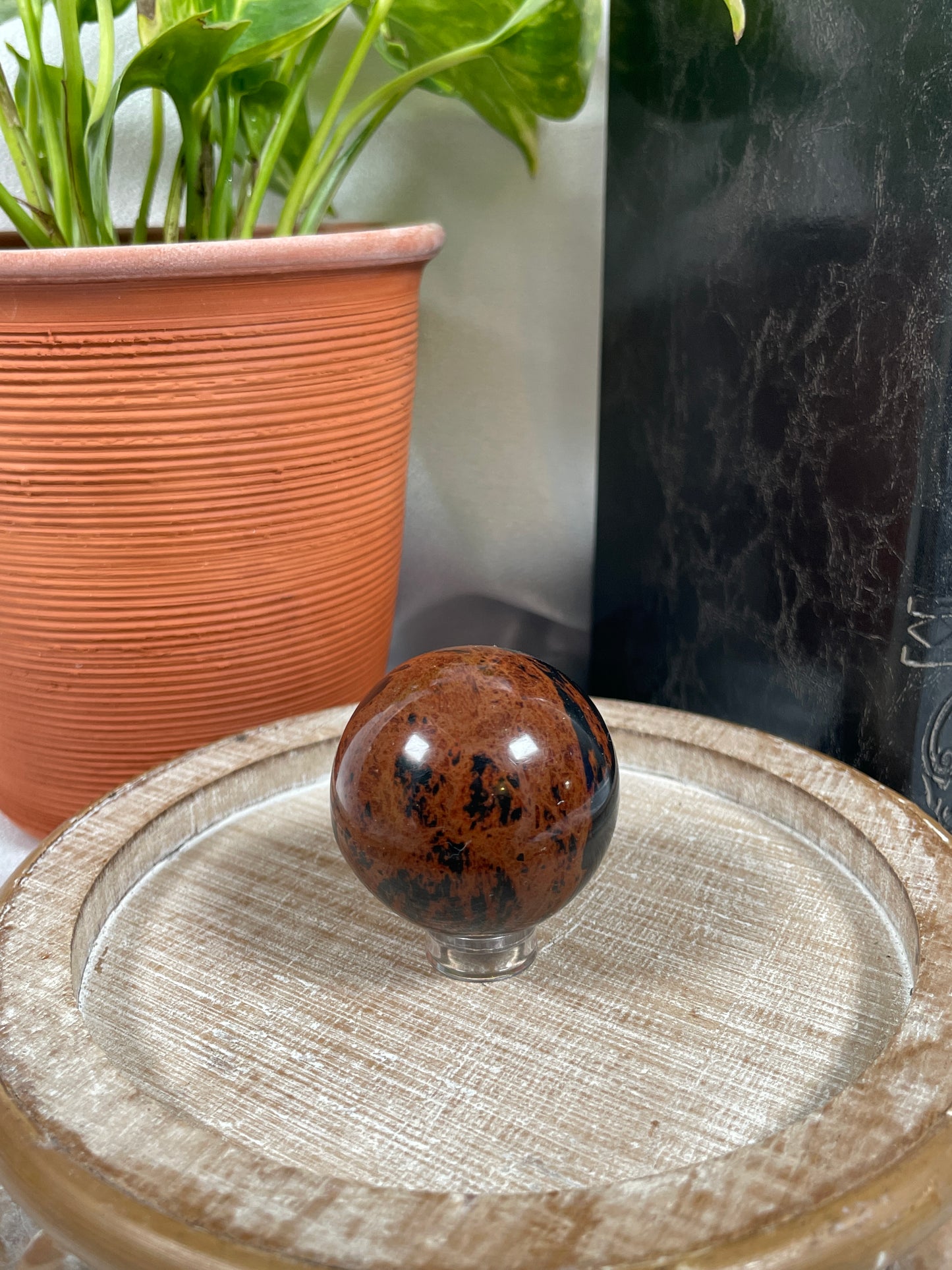 Mahogany Obsidian Sphere | A14