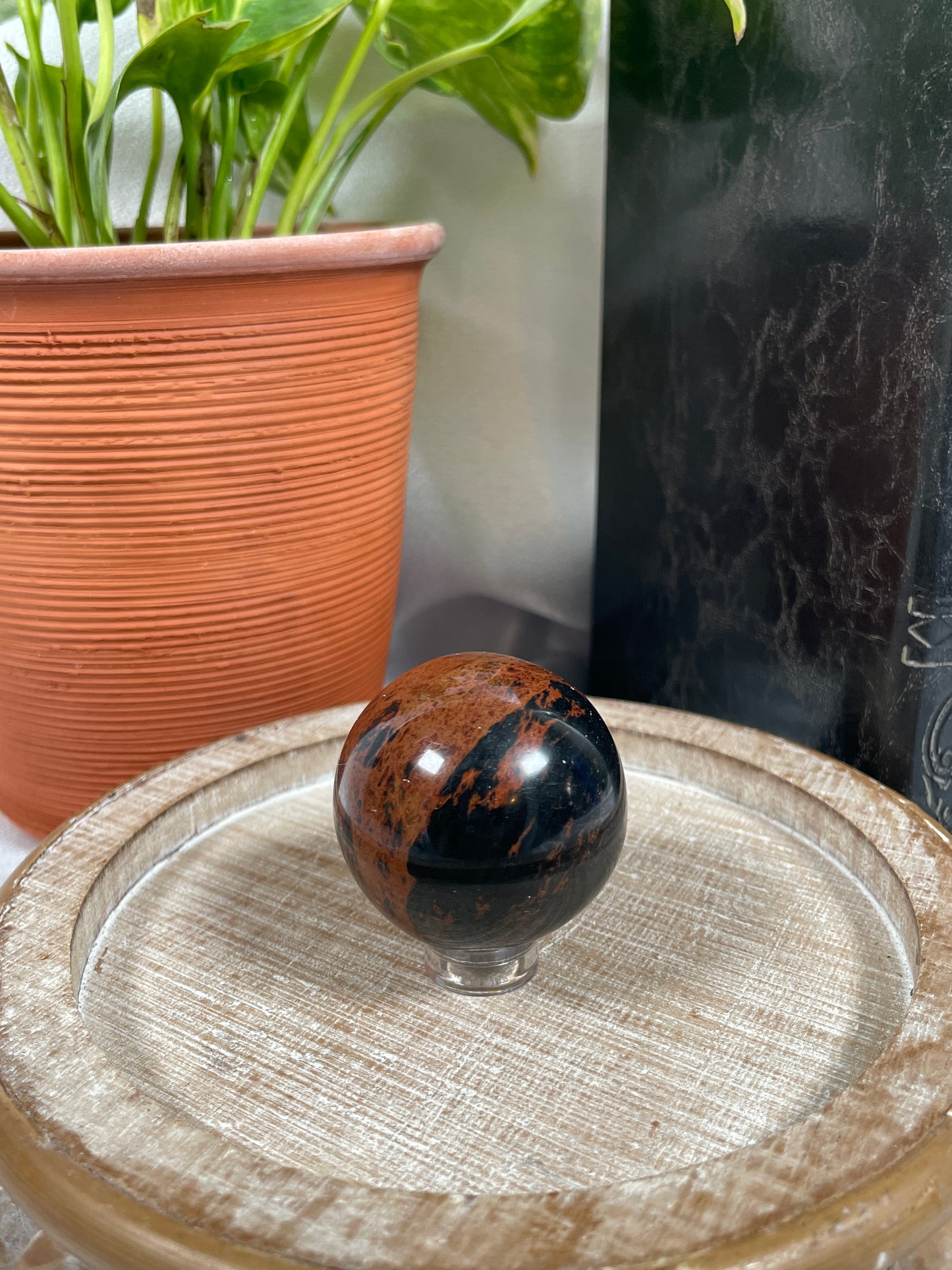 Mahogany Obsidian Sphere | A14