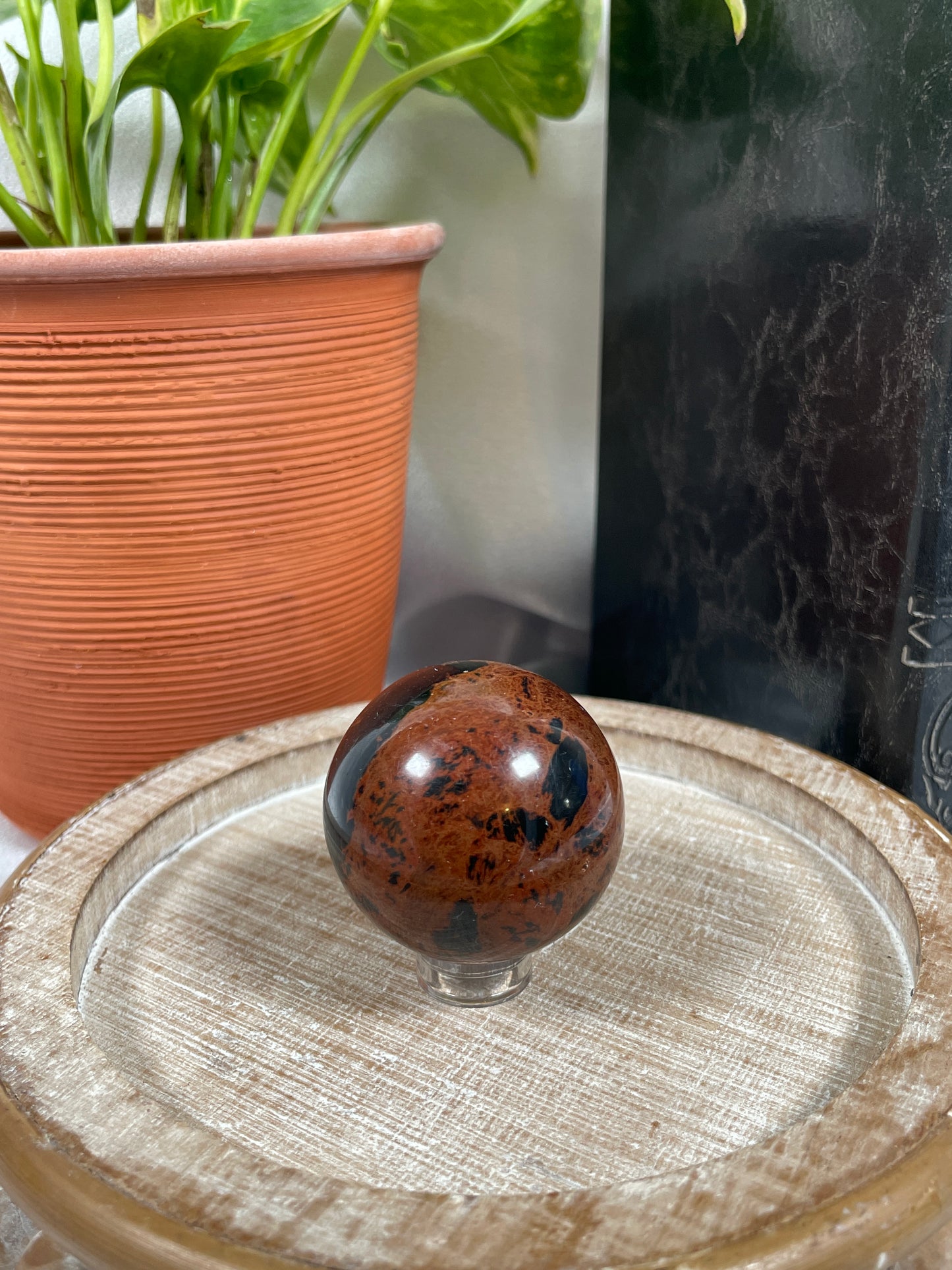 Mahogany Obsidian Sphere | A14