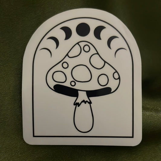 Mushroom & Moon Phases | Sticker