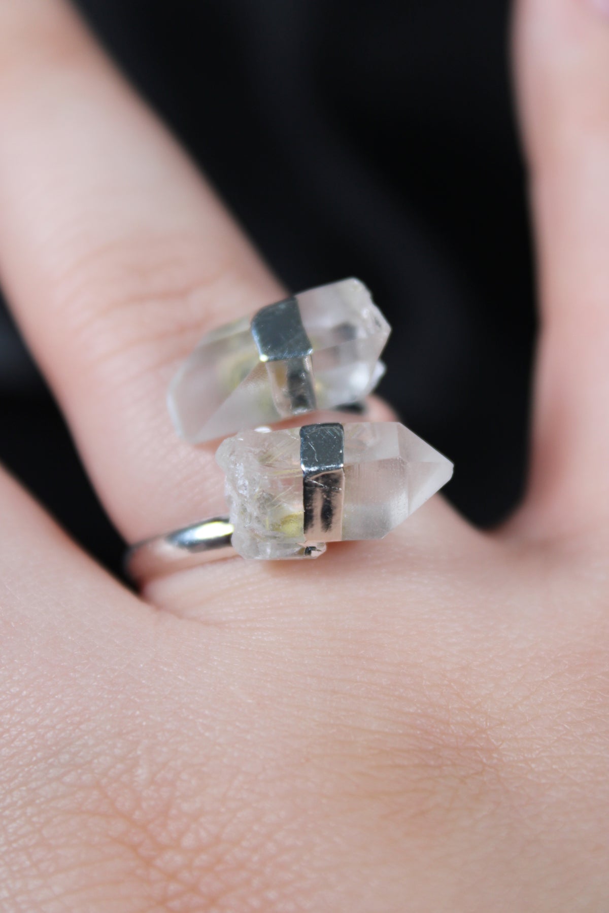 Point Ring Quartz Point Ring | Silver Plated – enchantedevergreencrystals