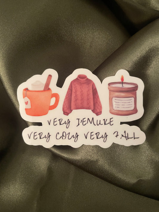 Very Demure Very Cozy Very Fall | Sticker