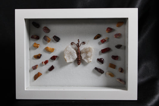 Wall Art 105 - Copper Butterfly | Moroccan Geode | Mookaite