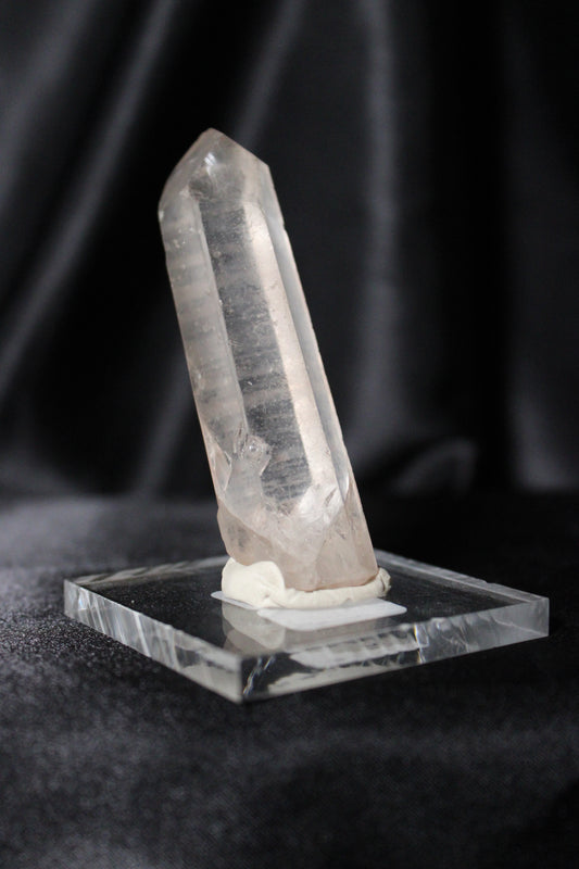 Hematite Lemurian Quartz Specimen | Zambia | C40 w/stand