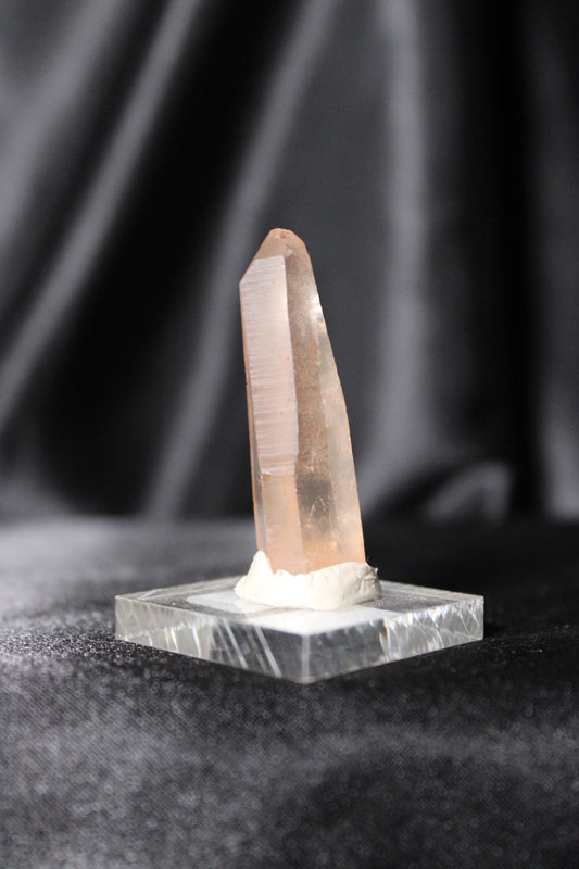 Hematite Lemurian Quartz Specimen | Zambia | E12 w/stand