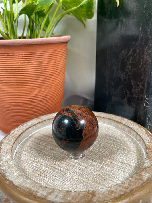 Mahogany Obsidian Sphere | A14