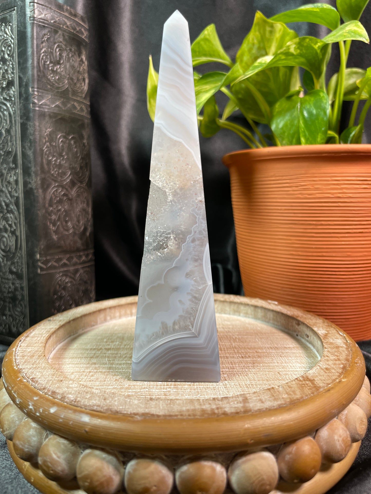 IMPERFECT | Druzy Agate Obelisk | Brazil | G48*