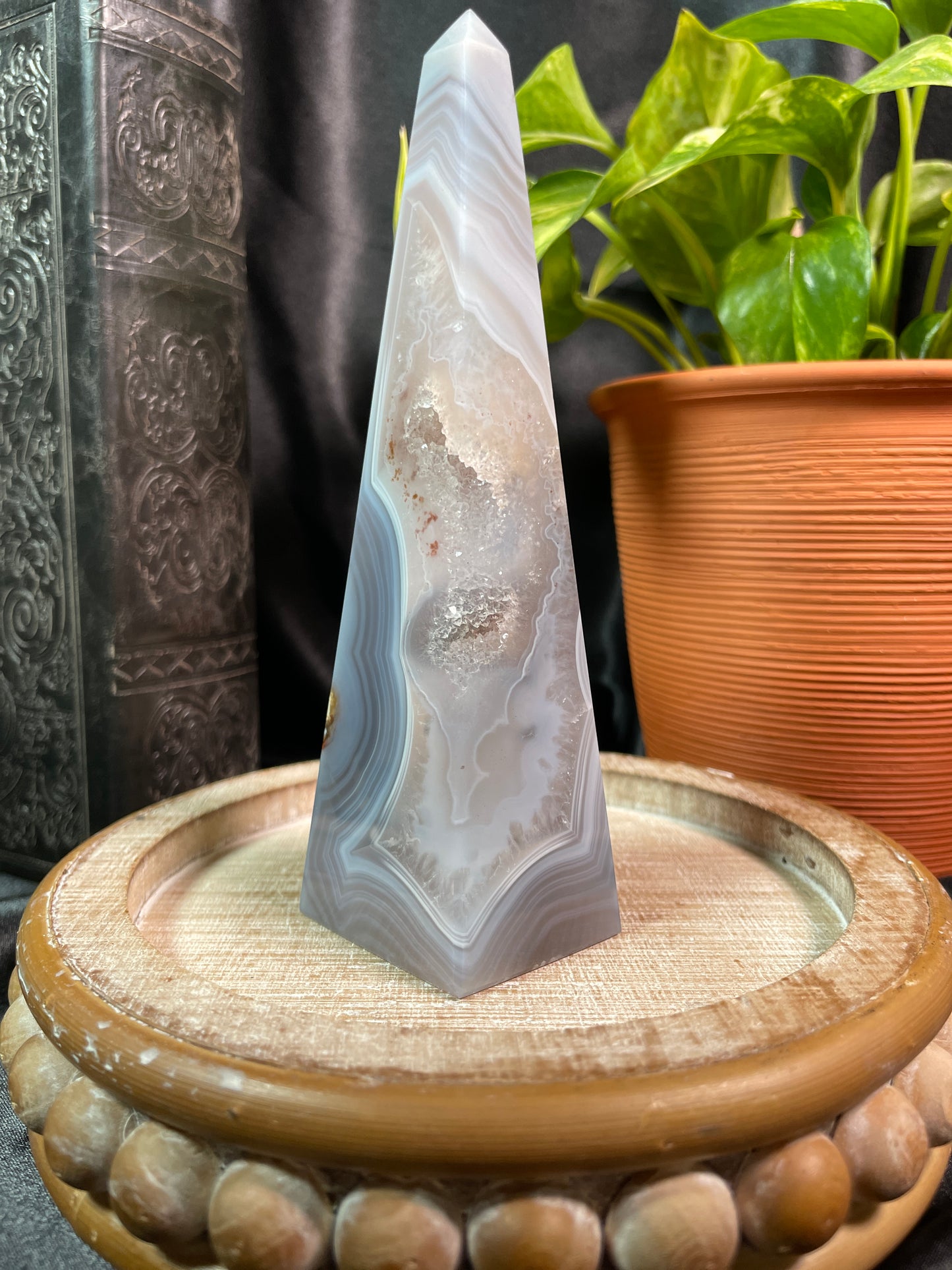 IMPERFECT | Druzy Agate Obelisk | Brazil | G48*